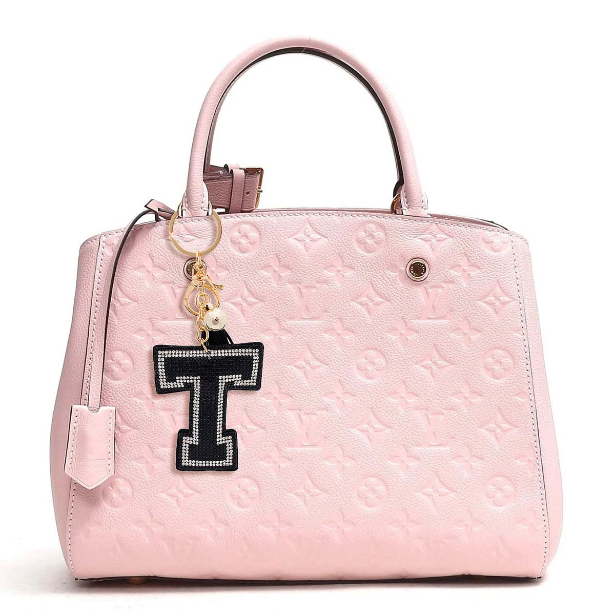 T Black Keychain Bag Charm