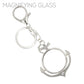 Silver Anchor Magnifying Glass Keychain
