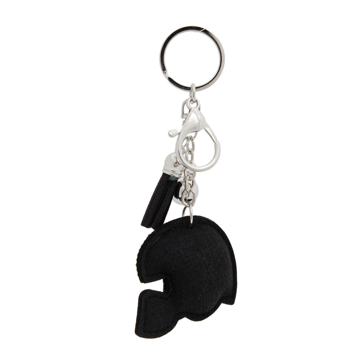Black Football Helmet Keychain Bag Charm