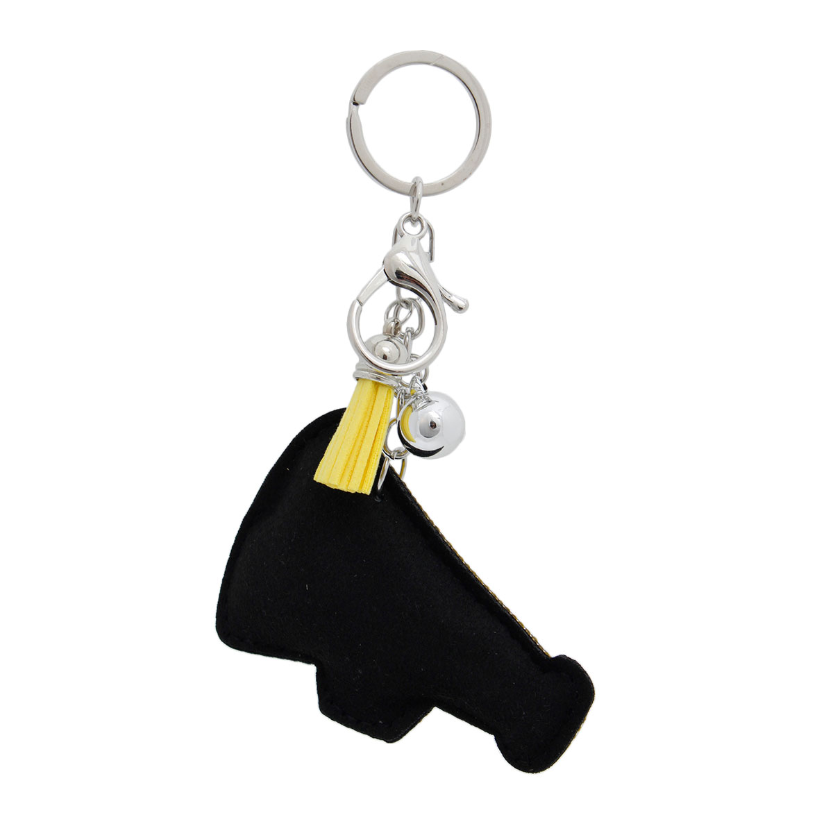 Black Megaphone Keychain Bag Charm
