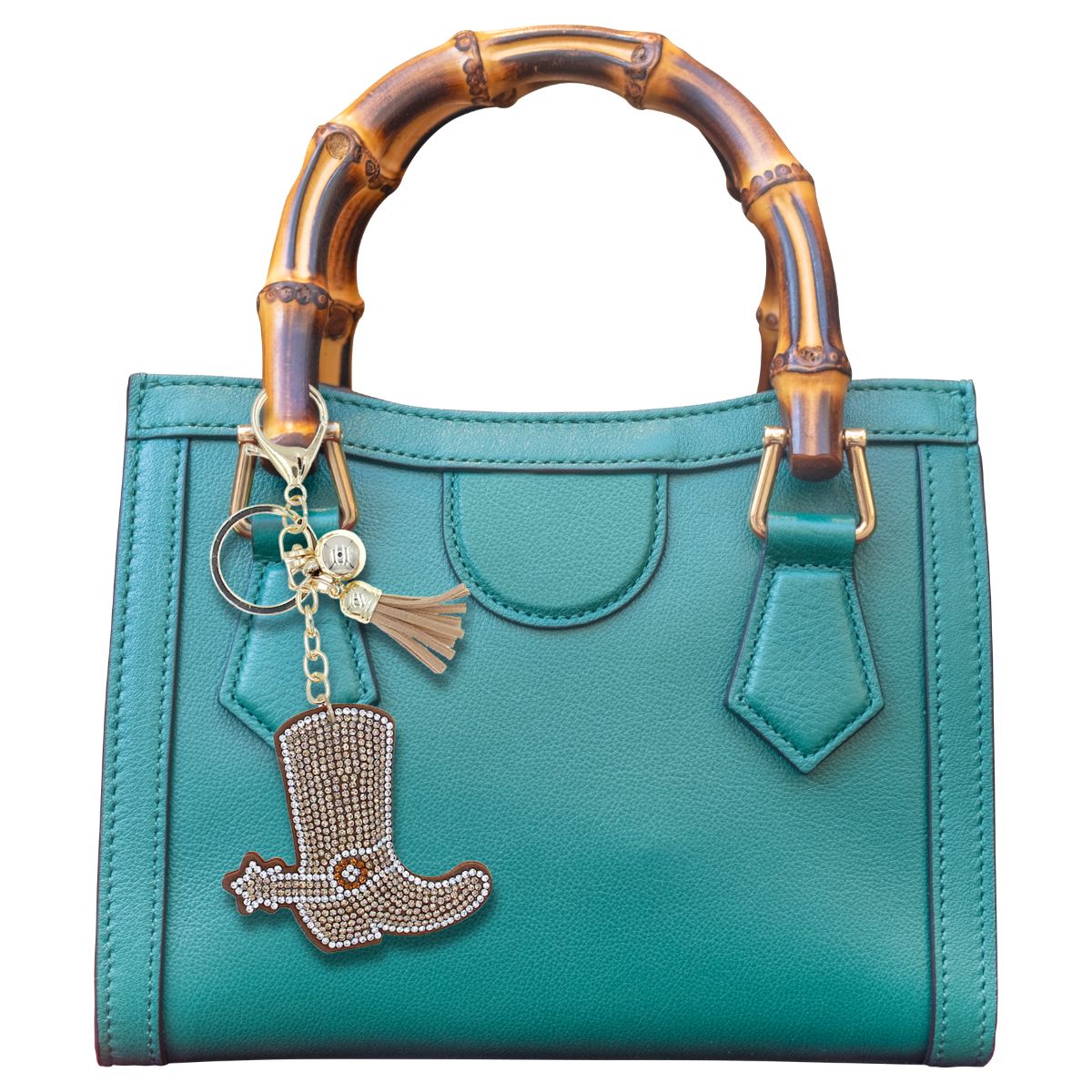 Cowboy Boot Keychain Bag Charm