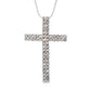 Silver Ball Chain Cross Necklace