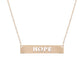 Gold Cutout HOPE Plate Necklace