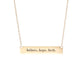Gold Believe Faith Hope Plate Necklace