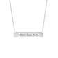 Silver Believe Faith Hope Plate Necklace
