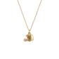 Matte Gold Football Helmet Necklace