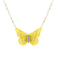 Yellow 3D Butterfly Pendant Necklace