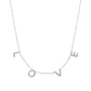 Silver LOVE Station Necklace
