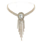 Gold Frame Fringe Rhinestone Choker