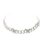 Silver Iced Cuban Butterfly Choker