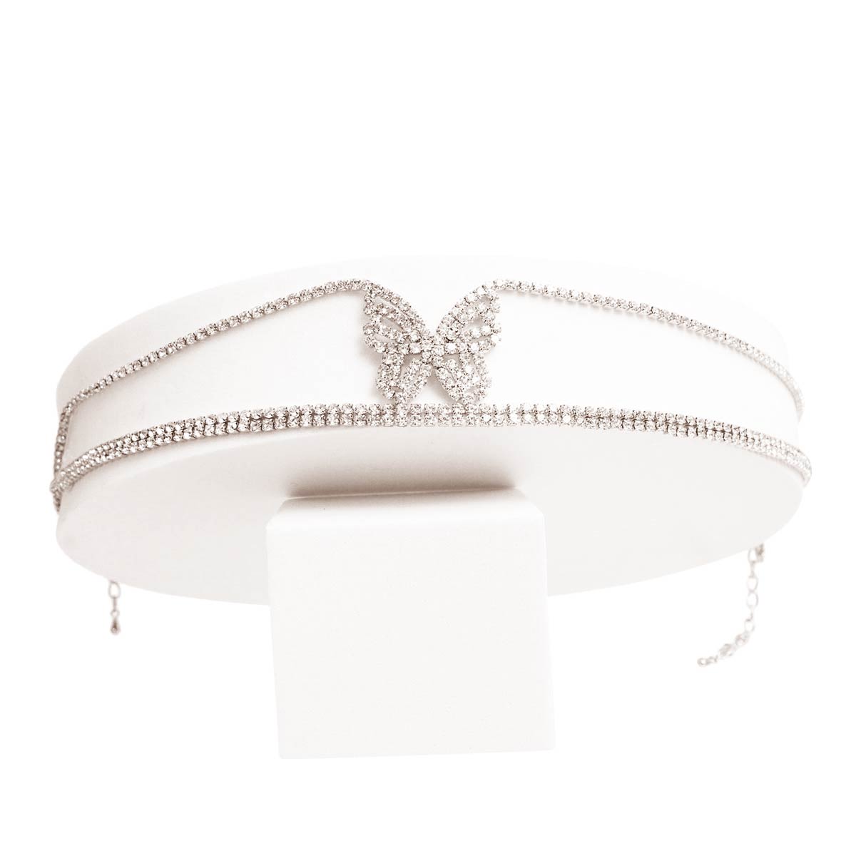 Silver Bling 2 Pcs Butterfly Collar Set