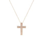 CZ Framed Cross Gold Necklace