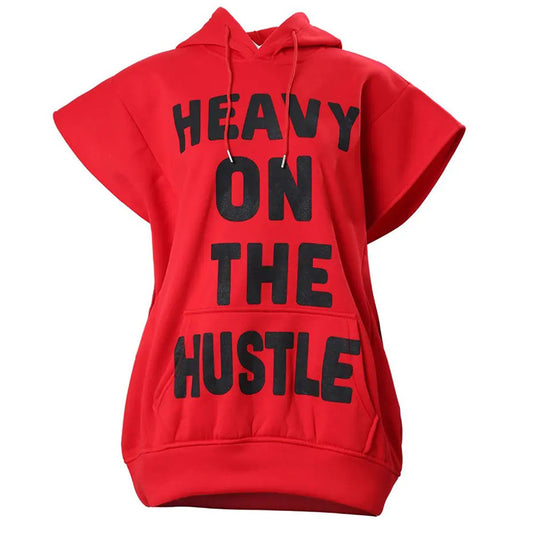 Red 5XL Mini Hoodie Dress