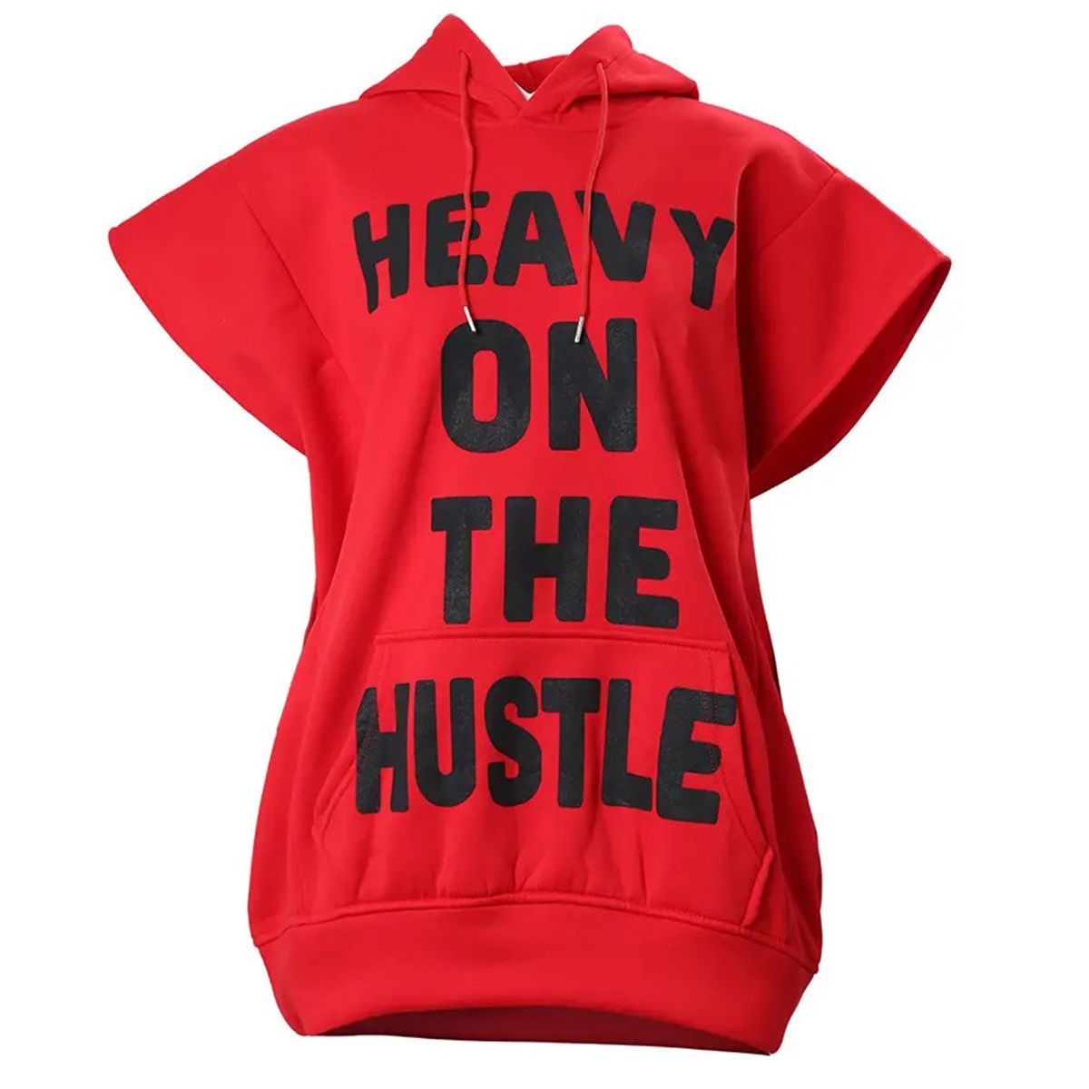 Red 2XL Mini Hoodie Dress