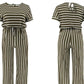Olive Stripe 3XL Jumpsuit