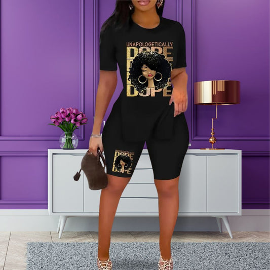 Black XL Dope Shorts Set