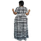 Black White Plaid 2XL Top Skirt Set