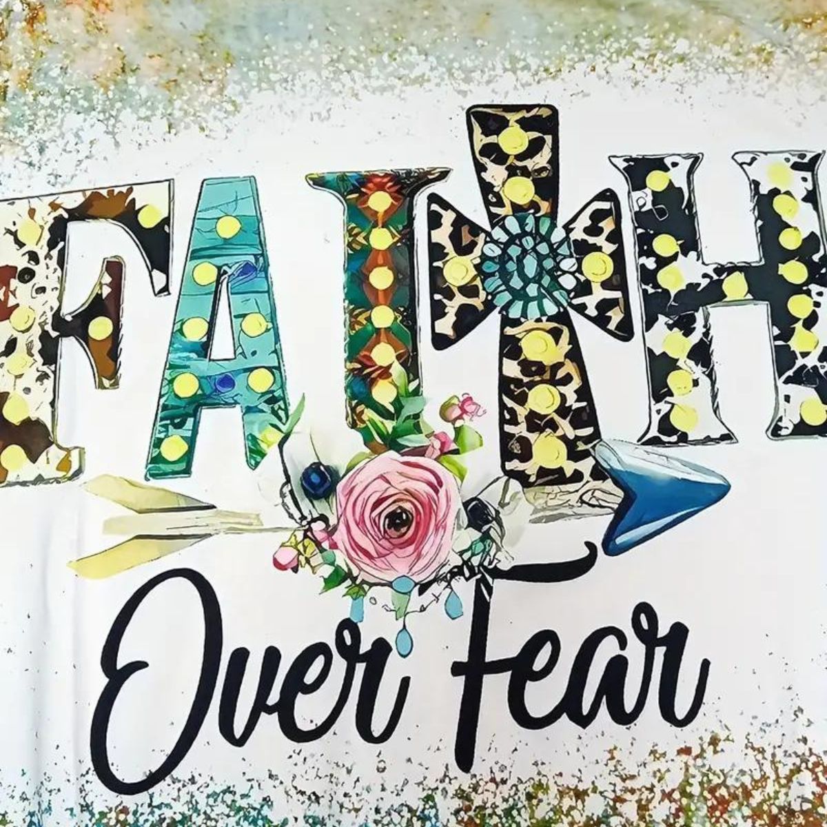 Green 4XL Faith Leopard Shorts Set