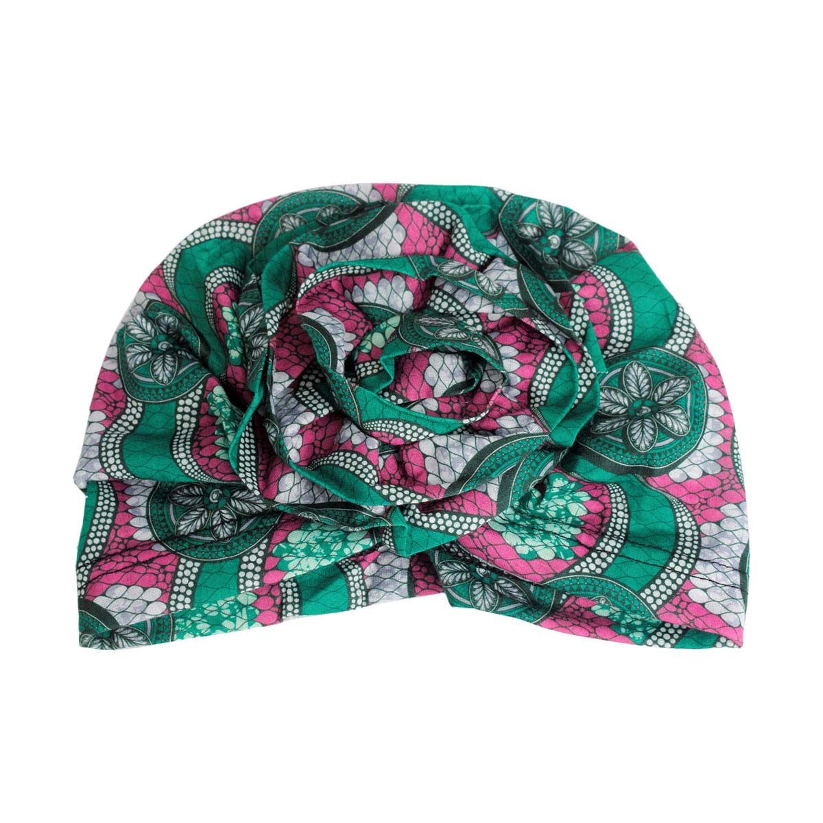 Green Tribal Flower Knot Turban