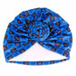 Blue MK Twist Knot Turban