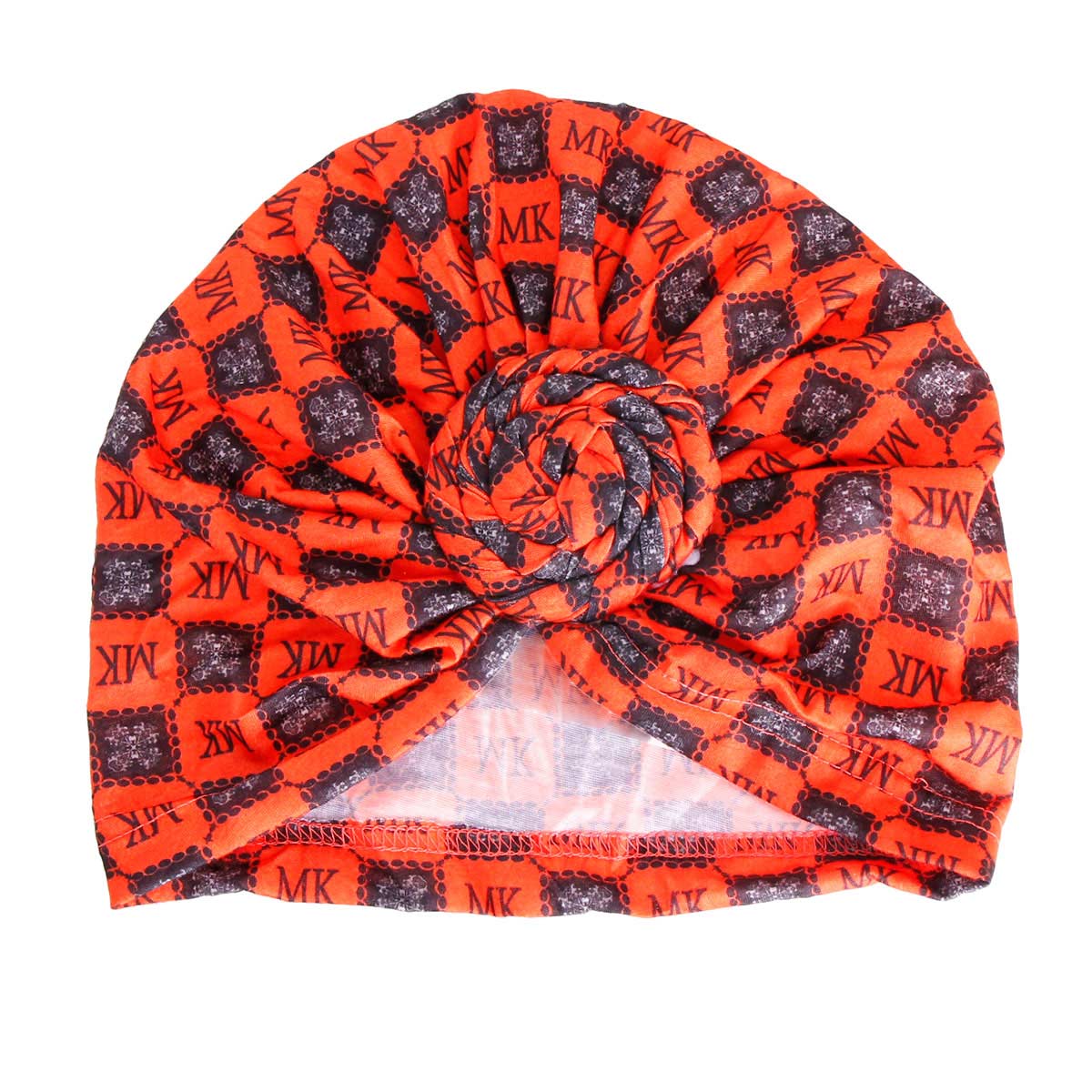 Orange MK Twist Knot Turban