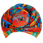 Blue and Red Donut Knot Turban