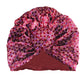 Burgundy Velvet Designer Monogram Turban