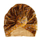 Gold Velvet Luxury Monogram Turban