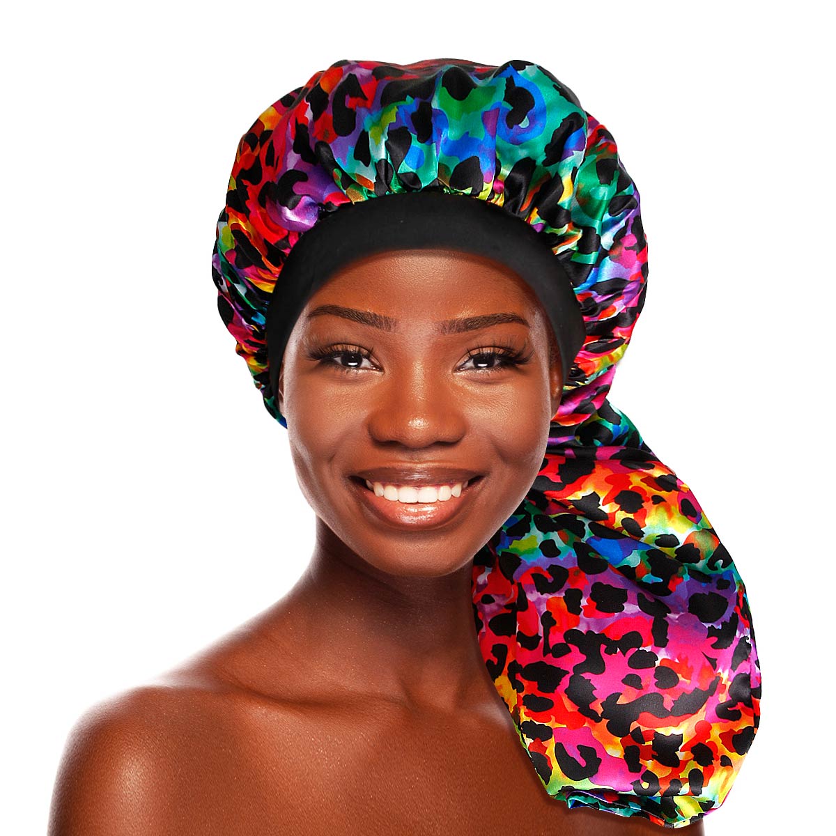 Rainbow Leopard Dreadlocks Braid Bonnet
