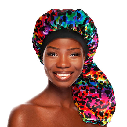 Rainbow Leopard Dreadlocks Braid Bonnet