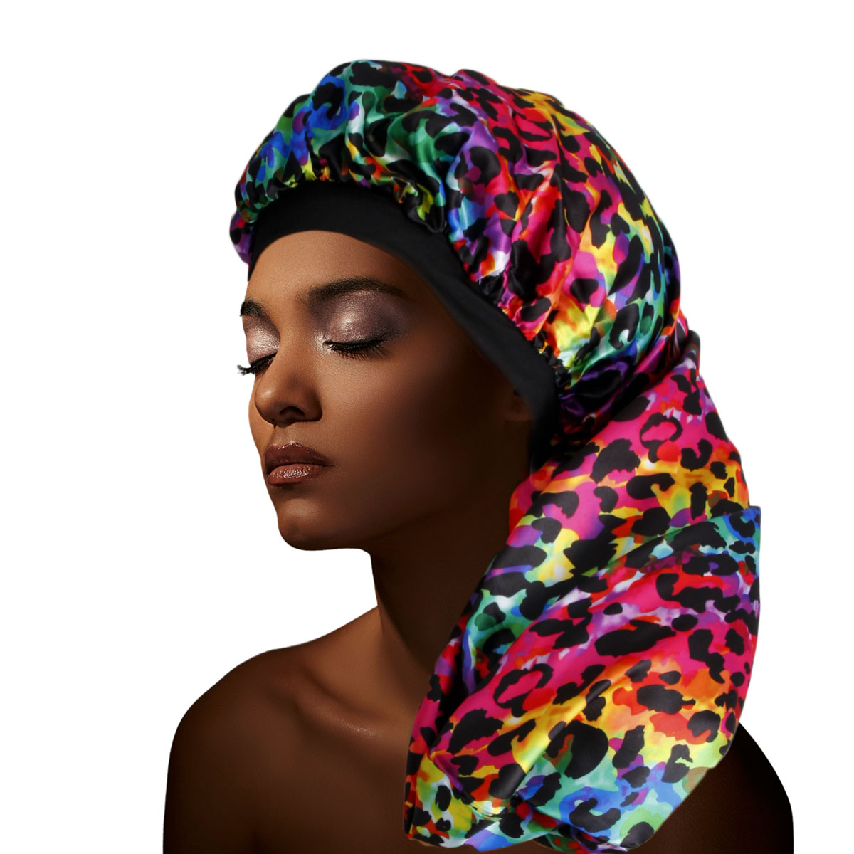 Rainbow Leopard Dreadlocks Braid Bonnet