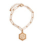 O Hexagon Initial Charm Bracelet