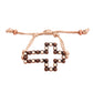 Rose Gold Cross Rope Bracelet