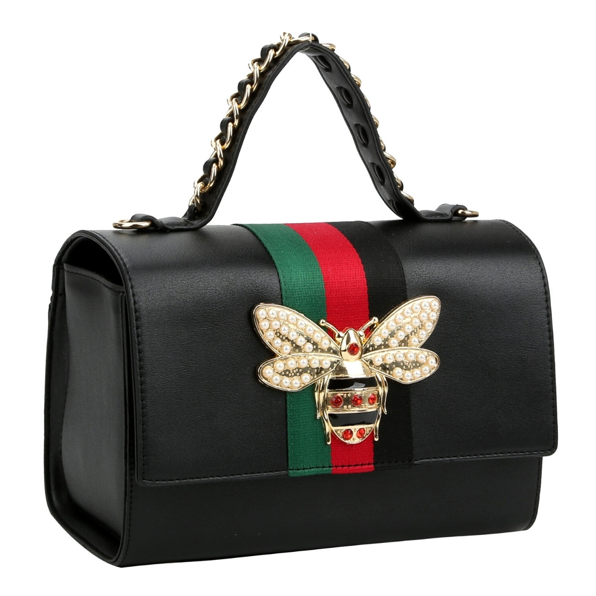 Black Bee Boxy Satchel Designer Set