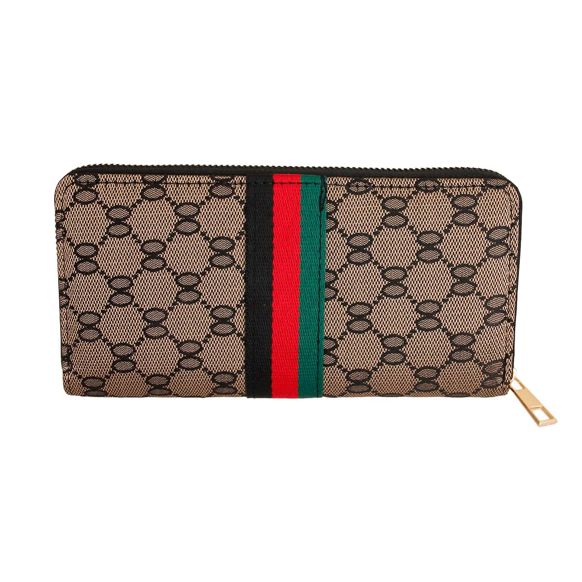 Brown Designer Woven Wallet