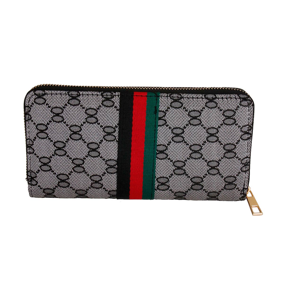 Gray Designer Woven Wallet