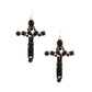 Black Celeb Cross Earrings