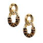 Chunky Leopard Fur Chain Earrings
