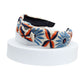 Blue Embroidered Flower Headband