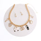 Gold Chain Boutique 7 Charm Necklace