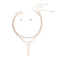 Gold 3 Layer Lock and Key Necklace