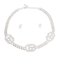 Silver and Rhinestone Designer GG Chain