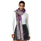 Pashmina Purple Boho Fringe Scarf for Women