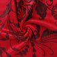 Pashmina Red Flower Fringe Scarf for Women