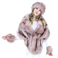 Dusty Rose Fur Shawl Scarf Only