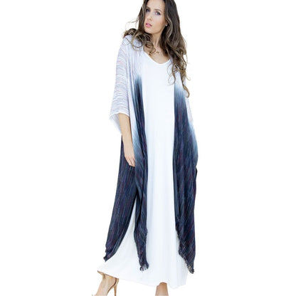 Black Ombre Stripe Kimono