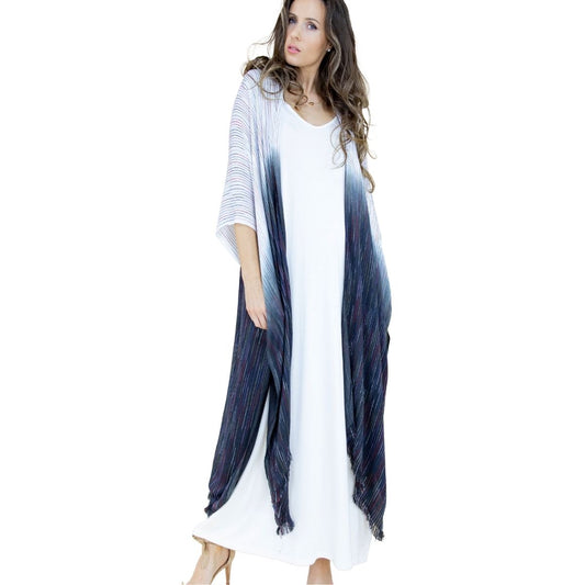 Black Ombre Stripe Kimono