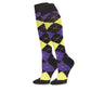 Black Argyle Knee High Socks