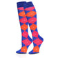 Blue Argyle Knee High Socks