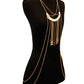 Gold and Multi Color Bead Body Chain